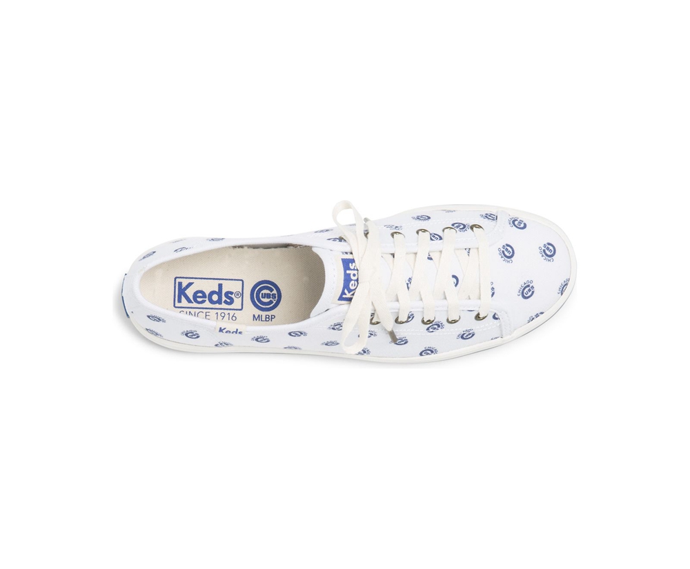 Womens Keds Sneakers - Kickstart MLB® - White/Blue - 9781-GIJSC